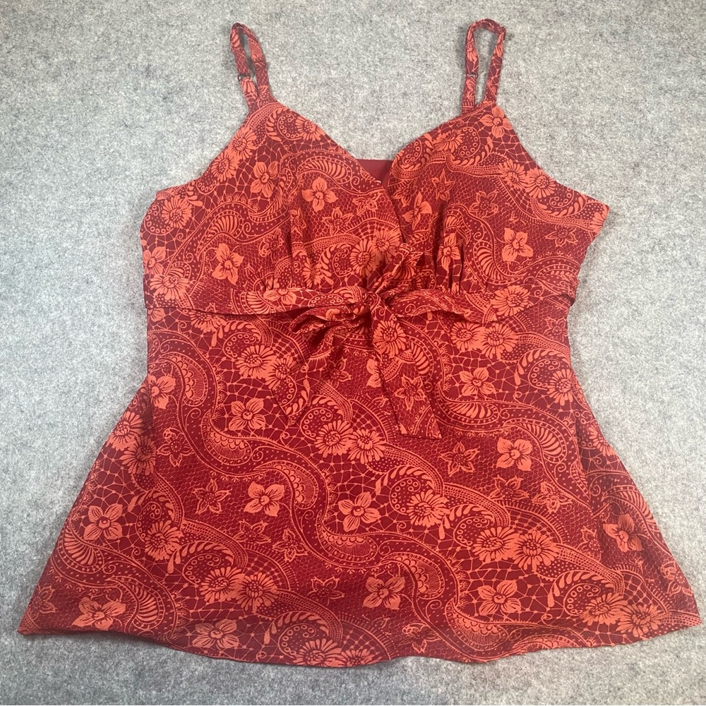 Apt 9 Camisole Size 2X Lined Babydoll Empire Waist Adjustable Strap Multicolor